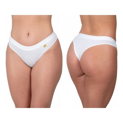 10 Calcinha Fio Dental Algodão Lisa Elástico Tanga Lingerie - Image 5