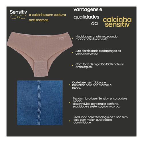 10 Calcinhas Tangão Cintura Alta Sem Costura Laser Atacado - Image 2