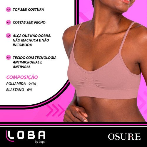 Sutiã Lupo Original Sem Costura Alça Fina Macia Confortável - Image 5