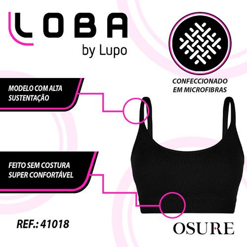 Top Lupo Loba Fitness Alta Sustentação Confortável Academia - Image 3